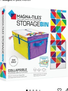 Magna tile Collapsible Storage Bin  container playmat